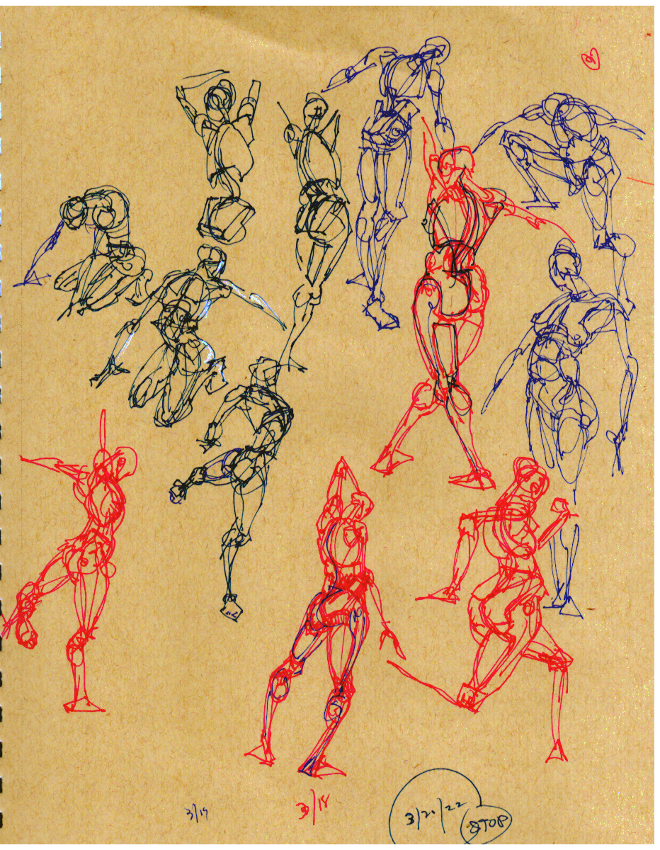 figure drawing sketchbook